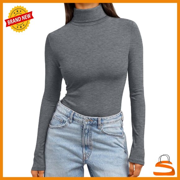 Women's Thermal Turtleneck Top Long Sleeve Slim Fit Base Layer